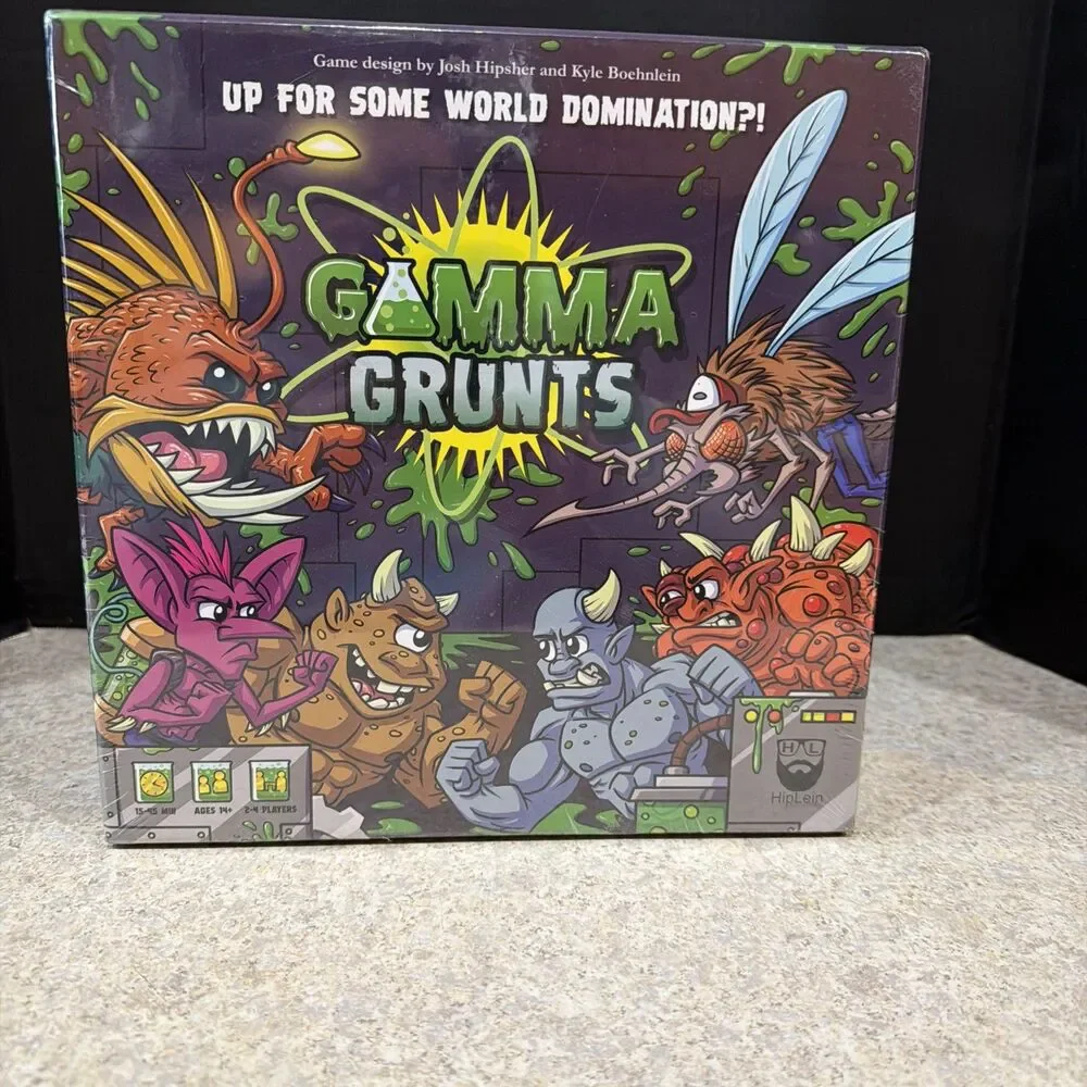 RARE BOARD GAME GAMMA GRUNTS HIPLEIN INDUSTRIES NIB (NEW!)
